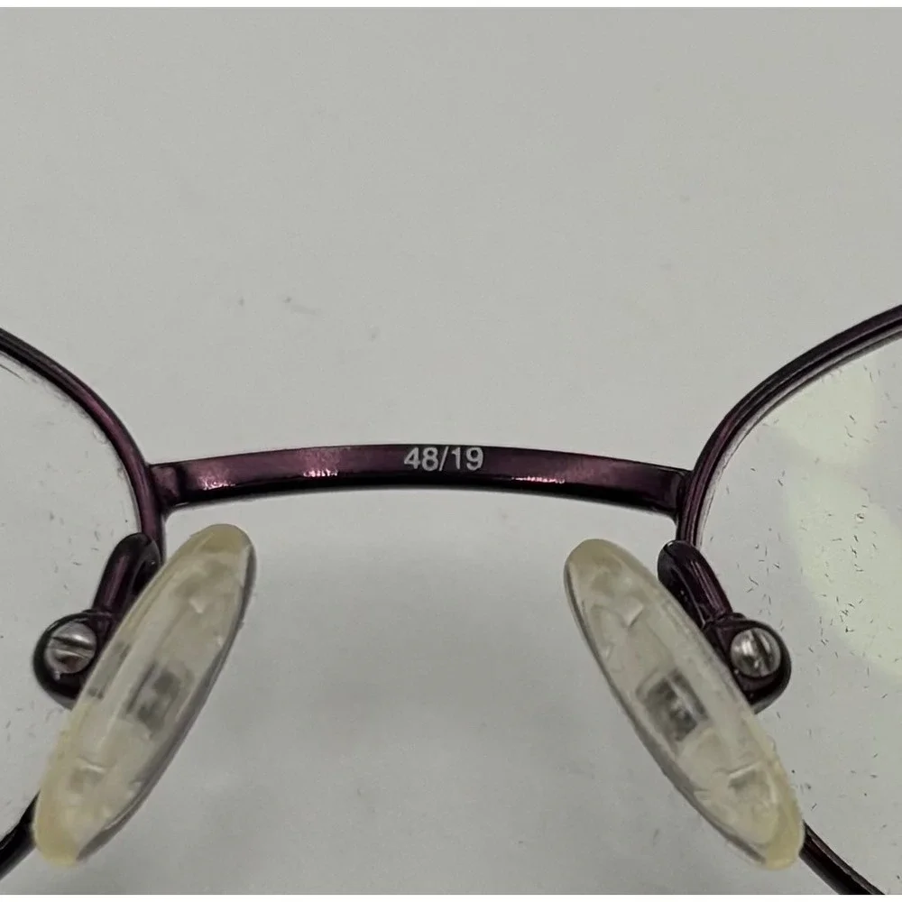 Hikari 6 Eyeglasses Unisex 48-19-135 Purple Oval Metal Frames FRAMES ONLY